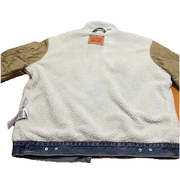 Levi’s Sherpa Trucker Jacket 16365-0044 Men’s Size L Light Blue Denim EXC cond - Picture 11 of 13